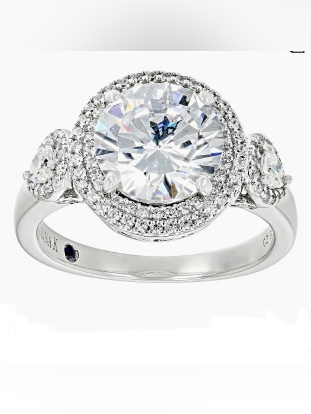 🌸JTV26 - Vanna K - STUNNING -White Cubic Zirconia Platineve Ring 💎🛍️